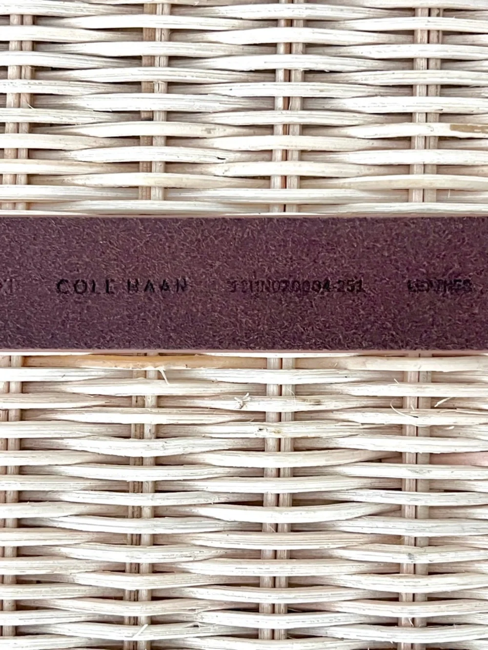 NWT Cole Haan Leather Belt Tan Gold Buckle Size XL